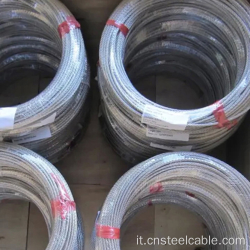 1x19 dia.1.0mm galvanizzato in acciaio